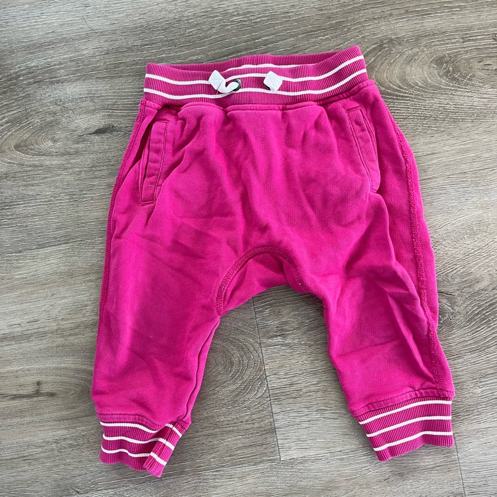 Hanna Anderson pink pants 80 (18-24m) with drawstring and pockets